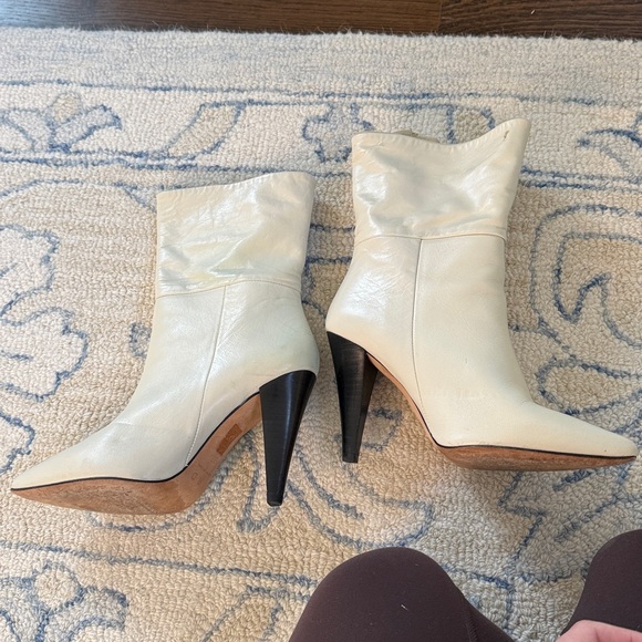 Iro Bone and Black Leather Boots 37 - Picture 9 of 9